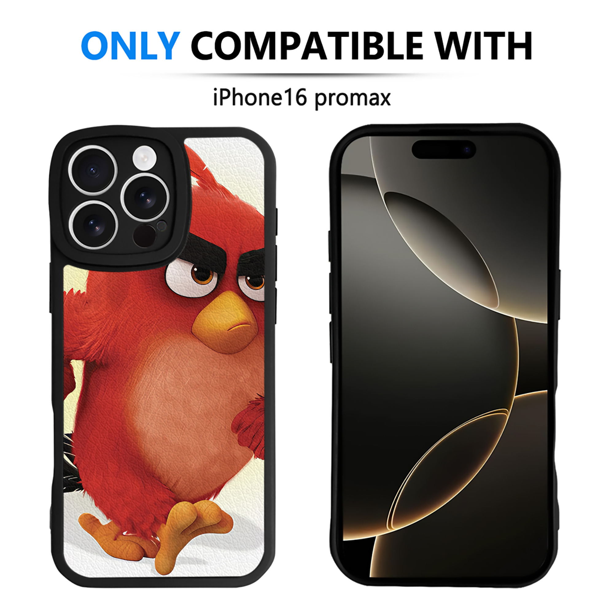 （画像用） Angry Birds アングリーバード 【iPhone 16シリーズ対応】シリコンスマホケース（レザー調） 材質：シリコン
